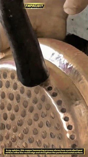 Copper Hammering Process : How Perforated Plates Are Finished
