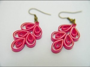 Beautiful Quilling paper Earring designs making methods Earrings Making video