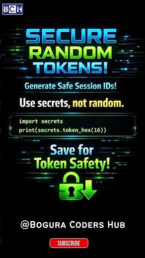 🔐 Stop Using random for Tokens! Do This Instead |Secure Random Tokens | Your Session IDs Are Unsafe