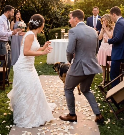 Je croyais épouser l'homme parfait… jusqu'à ce que mon chien aboie furieusement, se jette sur mon fiancé et révèle un secret qui a tout fait basculer. 😨 Ce soir-là, le jardin était digne d'un conte de fées. Ma robe flottait dans la brise, des roses blanches bordaient l'allée et mes invités me souriaient comme si j'étais la femme la plus chanceuse du monde. J'essayais – vraiment – ​​d'y croire. 🥺 Mais l'homme qui m'attendait au bout de l'allée n'était plus celui dont j'étais tombée amoureuse. M