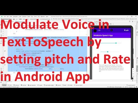 How to modulate the speech by setting pitch & rate in TextToSpeech using SeekBars in Android App?