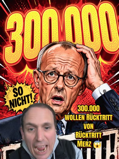 🚨 EILMELDUNG 🚨 300.000💙 Menschen haben eine Petition für den 💙Rücktritt von Bundeskanzler Friedrich Merz unterschrieben 💙 #petition #neuwahlen #politik #news #nachrichten