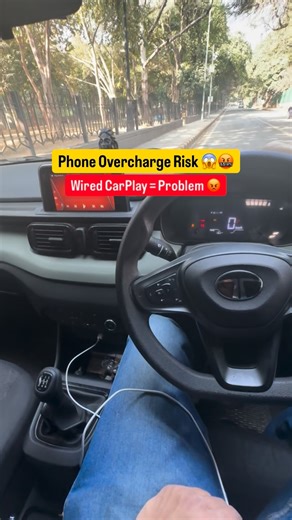 Monu Bhardwaj | Tata Punch me wired CarPlay ek hidden problem create kar raha hai. ⚠️ Long drives me phone continuously charge hota rehta hai, aur over... | Instagram