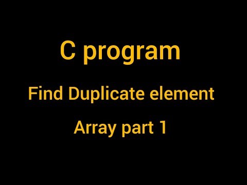 C Program to Find First Duplicate Element in Array