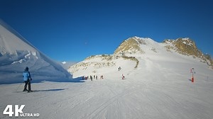 Les Arcs Ski Resort – Grand Renard Slope Tour in France (4K)