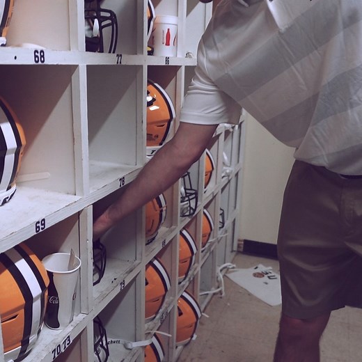 Getting each player’s helmet ready for the game is all about the detail. The LSU Football Equipment staff spends hours to make these iconic helmets perfect. | LSU Football