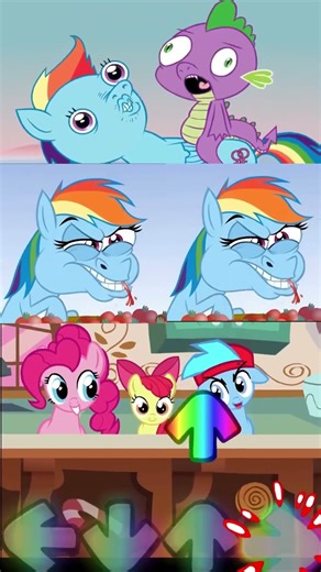 Nom Nom Nom with Rainbow Dash - Friday Night Funkin Mobile Game #shortsviral #fnf #fnfmod