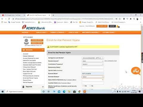 Online Activate Atal Pension Yojna (APY) By ICICI BANK