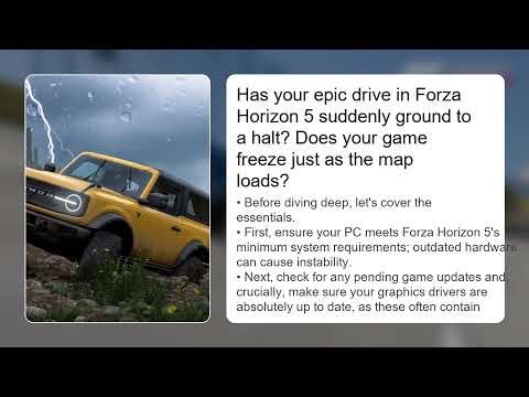 How to Fix Forza Horizon 5 Freeze After Loading Map