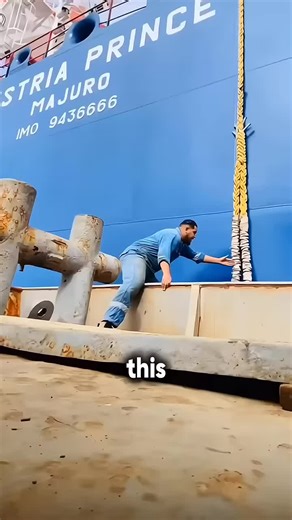 The Fact Story on Instagram: "A ship’s docking line can suddenly snap under heavy pressure, sending it flying back with incredible force. This simple process at the dock looks easy, but the tension in these thick lines makes the job surprisingly risky. Here’s why ship docking requires extreme caution."