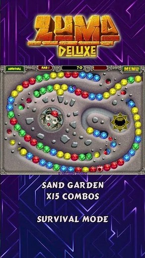 Zuma Deluxe | Creating High Combos in 60 Seconds or Less - Sand Garden [x15 Combos]