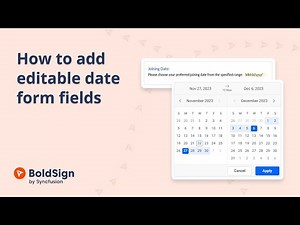 How to Add Editable Date Form Fields