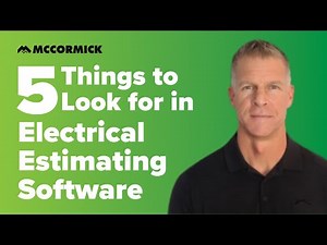 5 Things to Look for in Electrical Estimating Software | McCormick