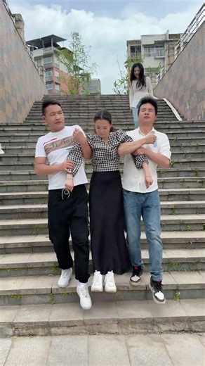 My little sister sprained her foot, brothers carried her downstairs!