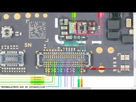 MOTOROLA MOTO G35 5G XT2433 LCD Display Light & Graphics Ways No Graphics Black Screen Connector S
