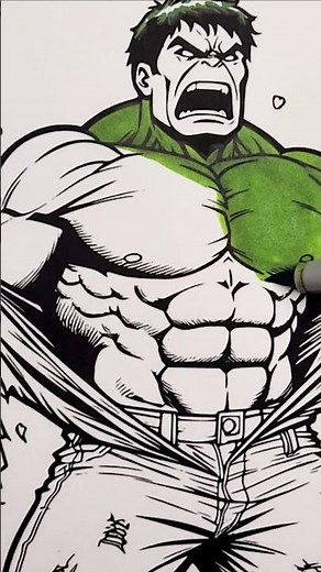 HULK Coloring Page MARVEL #avengers #theHulk #Coloring #Marvel #Hulksmash #superheroes #Markers