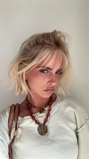 Blonde Bob Haircut with Face-Framing Slices