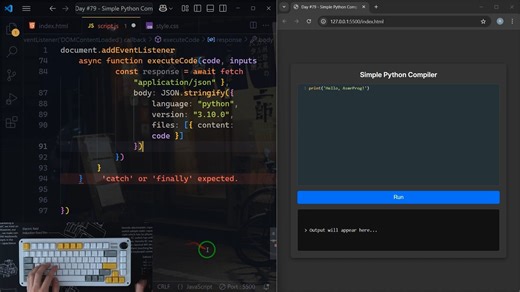 使用 JavaScript 编写简单的 Python 编译器