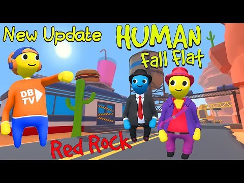NEW UPDATE ! RED ROCK LEVEL IN HUMAN FALL FLAT ALL 4 ACHIEVEMENTS