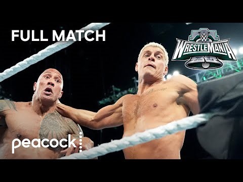 FULL MATCH: Roman Reigns & The Rock vs. Cody Rhodes & Seth Rollins | WWE WrestleMania XL (2024)