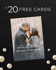 Black Friday is here! Get 20 free cards*, plus 50% off almost everything. Promo code on site—through Sun, Dec 1. | The Wedding Shop by Shutterfly