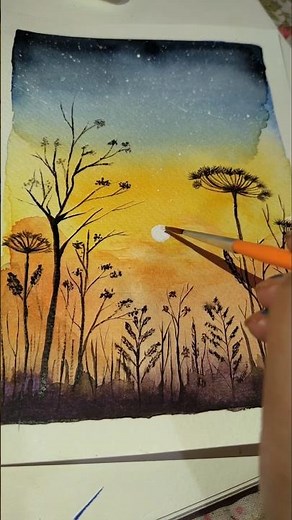 How to paint beautiful watercolor painting on paper