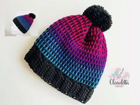 TUNISIAN CROCHET HAT / Full Stitch / Beginner