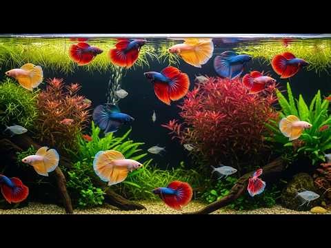 Betta Fish in Aquarium | Relaxing Underwater Beauty #BettaFish #AquariumLife #SiameseFightingFish