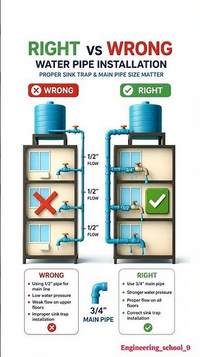 Right vs Wrong Water Pipe Installation | Best Main Pipe Size for Strong Water Pressure 😱