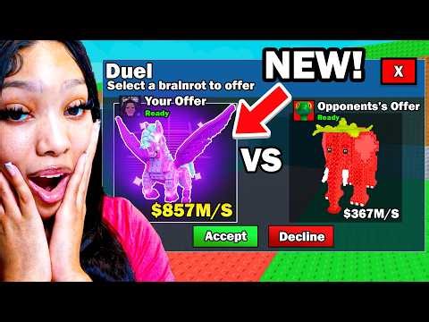 I PVP My RARE CELESTIAL PEGASUS Against My Viewers In Steal a Brainrot Duels!