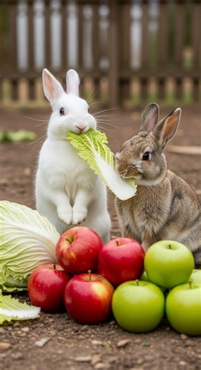 看見一隻小兔子站著吃白菜真可愛。萌萌小兔子日常超療癒 #cutepet #bunny #rabbit