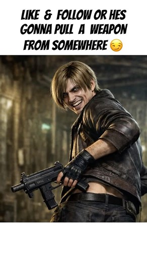 LEON KEEPS HIS GUNS WHERE?! #residentevil #residentevilrequiem #horrorgaming