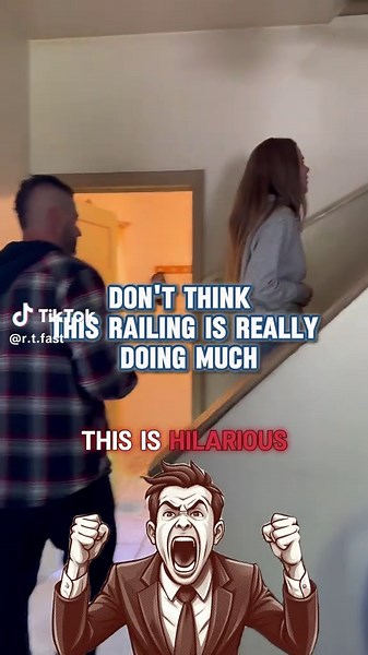 Hilarious Home Design Fail: Absurdly High Hand Railing