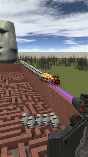 Moai invaded the maze #shorts