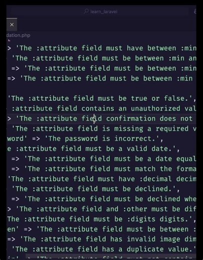 Format validaton error message #coding #laravel #php