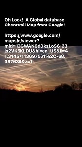 Oh Look! A Global database Chemtrail Map from Google! https://www.google.com/maps/d/viewer?mid=1ZGWAN9dOkzLoS6123js2VK5KLDU&hl=en_US&ll=41.31457113697561,-68.397639&z=1 | Lisa Marie Carter