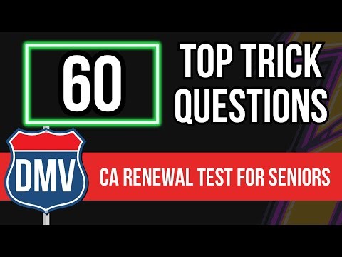 California DMV Written Renewal Test for Seniors 2026 (60 Difficult Questions)