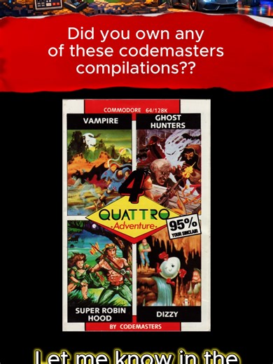 Did you own any of these Codemasters Compilations?? Let me know in the comments. Follow for more Geeky Goodness!! #retrogamingontiktok #codemasters #8bit #retro #commodore64 #1980s