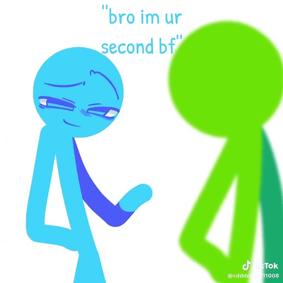Alan Becker's Green and Blue Stick Figures Trend