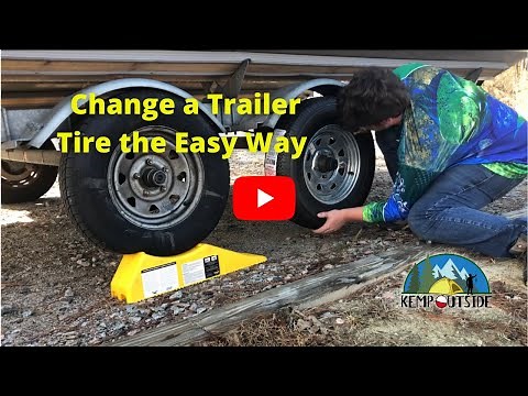 How to Change A Trailer Tire the Easy Way | Trailer-Aid Tire Changing Ramp Review | Kemp Outside