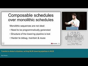 2024 EuroLLVM - Transform-dialect schedules: writing MLIR-lowering pipelines in MLIR