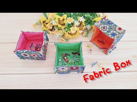 DIY Fabric Box. Simple fabric box. Cute box. Mini box. Easy tutorial. Sewing tutorial.