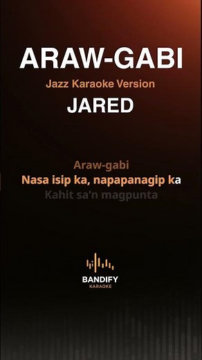 Araw Gabi - Jared Jazz Karaoke Version | Full Band