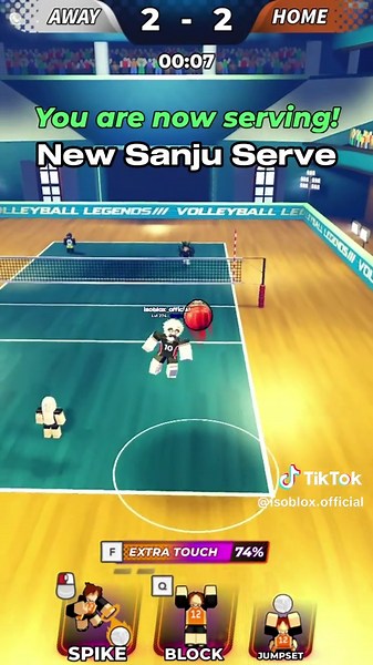 Y‘all NEED TO START using this Sanju Serve..✌️🥀 #isoblox #volleyballlegends #vbl #roblox #sanju