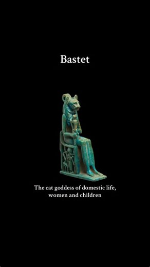 Women from History on Instagram: "Bastet was an ancient Egyptian goddess whose worship dates back to around 2890 BCE. Originally, she was worshipped as a fierce lioness protector of the pharaoh and the sun god Ra. Over time, she became depicted as a gentle cat or cat-headed woman, symbolizing fertility, motherhood, and home protection. Her main temple was in Bubastis, where grand festivals were held in her honor. Cats were considered sacred to her, and she was often associated with joy, music an