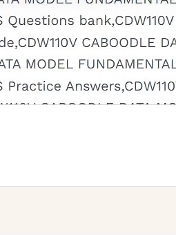 CDW110V CABOODLE DATA MODEL FUNDAMENTALS (100% VERIFIED) A GRADED BY EXPERTS Question 1: What is the relationship between SlicerDicer and Caboodle? CORRECT ANSWER: SlicerDicer is Epic's self-service reporting tool in Hyperspace that dynamically queries Caboodle data Question 2: Explain the relationship between the dbo and FullAccess schemas CORRECT ANSWER: The Cogito Dictionary reflects the dbo schema. The FullAccess schema contains almost everything in the dbo schema (minus a few metadata colum