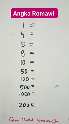 141K views · 529 reactions | Angka Romawi ‼️ #caramudahmatematika #angkaromawi #reelsmatematika #reelsfyp #firstdayofclasses #universitylife #newsemester | Cara Mudah Matematika | Facebook