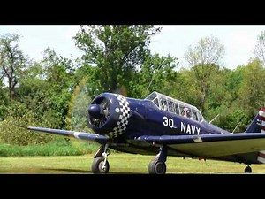 North American AT-6 Texan Flyover - loud radial engine