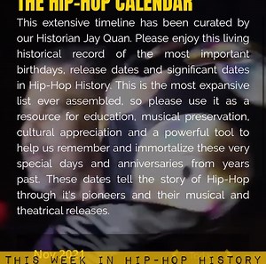 11 reactions · 21 shares |  This Week in Hip-Hop History…...