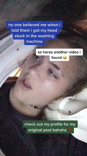 Girl Stuck in Washing Machine - Funny Video